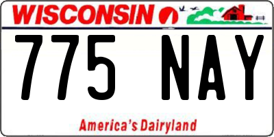 WI license plate 775NAY
