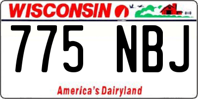 WI license plate 775NBJ