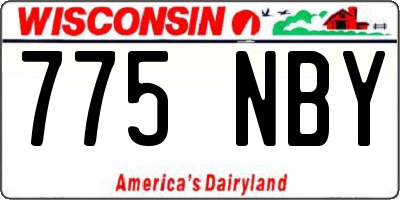 WI license plate 775NBY