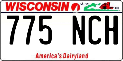 WI license plate 775NCH