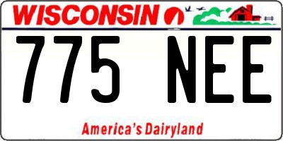 WI license plate 775NEE