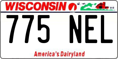WI license plate 775NEL