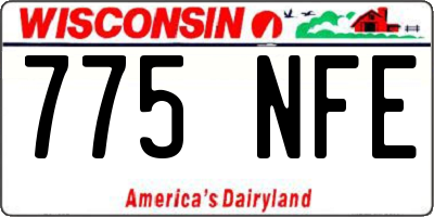 WI license plate 775NFE