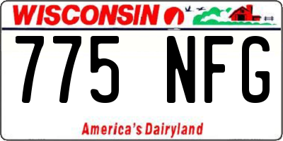 WI license plate 775NFG