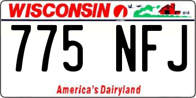 WI license plate 775NFJ