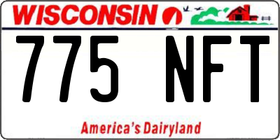 WI license plate 775NFT