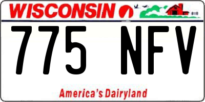 WI license plate 775NFV