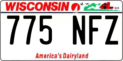 WI license plate 775NFZ