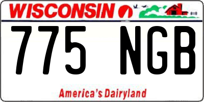 WI license plate 775NGB