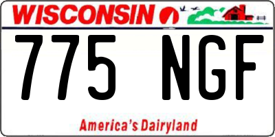 WI license plate 775NGF