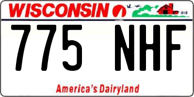 WI license plate 775NHF