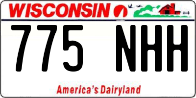 WI license plate 775NHH