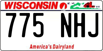 WI license plate 775NHJ