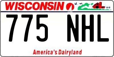 WI license plate 775NHL