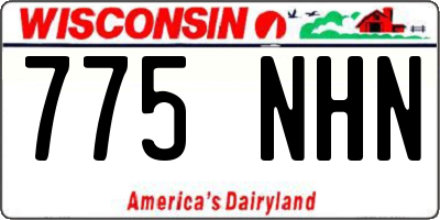WI license plate 775NHN