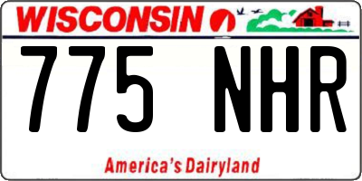 WI license plate 775NHR