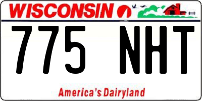 WI license plate 775NHT
