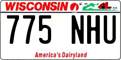 WI license plate 775NHU