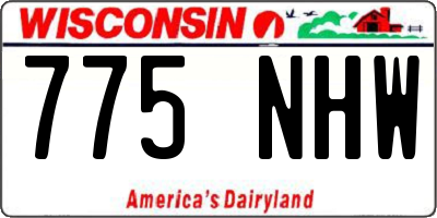 WI license plate 775NHW