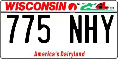 WI license plate 775NHY