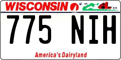 WI license plate 775NIH