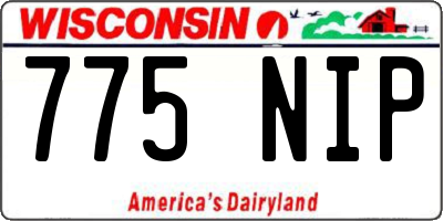 WI license plate 775NIP