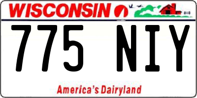 WI license plate 775NIY