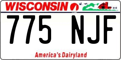 WI license plate 775NJF