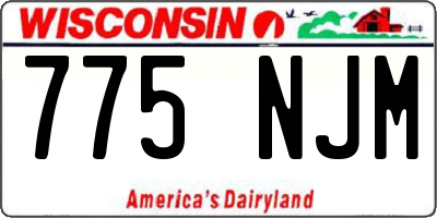 WI license plate 775NJM