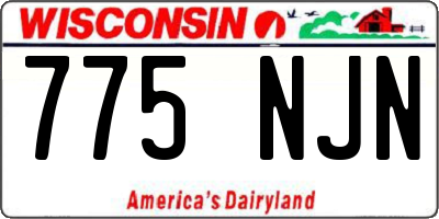 WI license plate 775NJN
