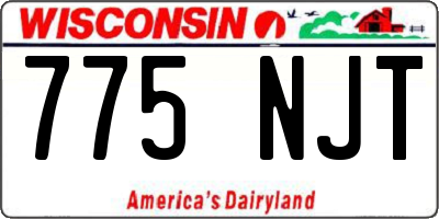 WI license plate 775NJT
