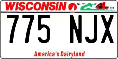WI license plate 775NJX