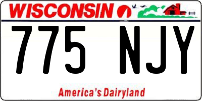 WI license plate 775NJY