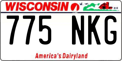 WI license plate 775NKG