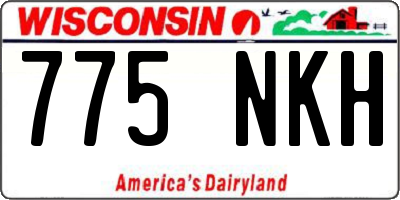 WI license plate 775NKH