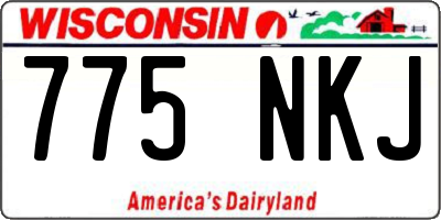 WI license plate 775NKJ