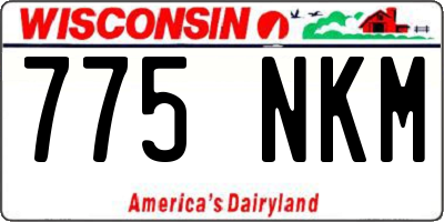WI license plate 775NKM