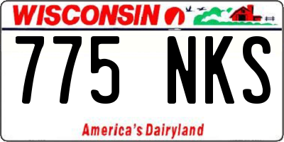 WI license plate 775NKS
