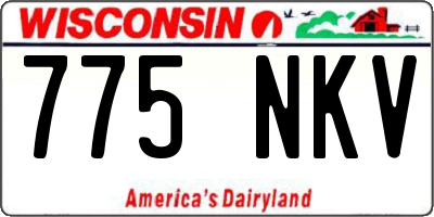 WI license plate 775NKV