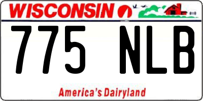 WI license plate 775NLB
