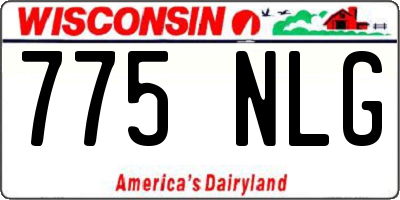 WI license plate 775NLG