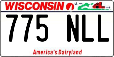 WI license plate 775NLL