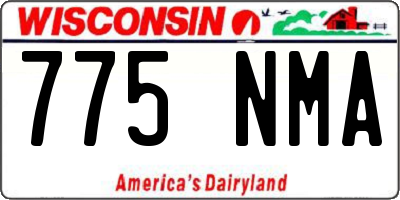 WI license plate 775NMA