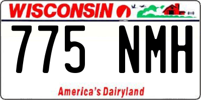 WI license plate 775NMH