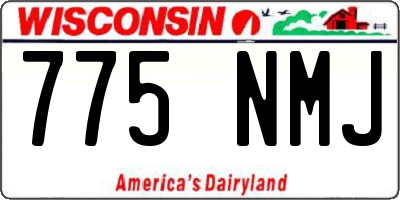WI license plate 775NMJ