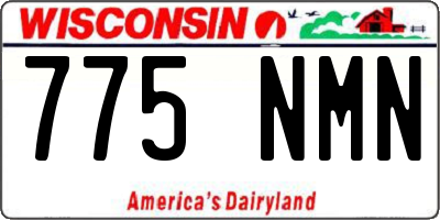 WI license plate 775NMN