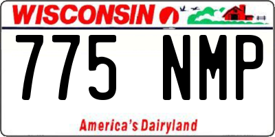 WI license plate 775NMP