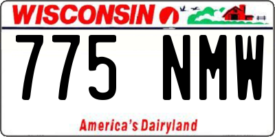 WI license plate 775NMW