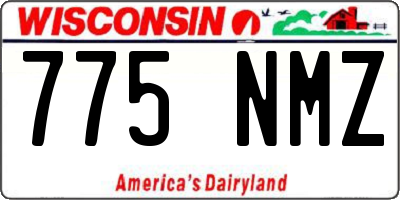 WI license plate 775NMZ