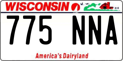 WI license plate 775NNA